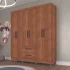 Guarda Roupa Estrela 6 Portas 2 Gavetas Sallêto Cinamono