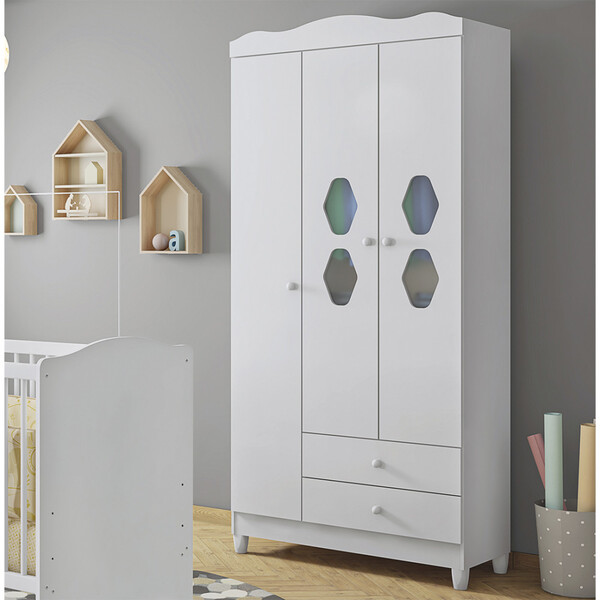 Guarda Roupa Estrela Lolly 3 Portas