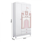Guarda Roupa Estrela Sophia 3 Portas Infantil