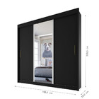 Guarda Roupa Fama Havana 3 Portas Com Espelho