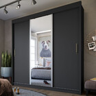 Guarda Roupa Fama Havana 3 Portas Com Espelho