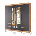 Guarda Roupa Fernandes Espelho Freijo Titanium