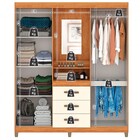 Guarda-roupa Fiore 4 Portas 3 Gavetas Cinamomo/off White - Pn