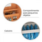 Guarda-roupa Fiore 4 Portas 3 Gavetas Cinamomo/off White - Pn