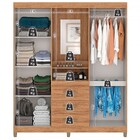 Guarda-roupa Fiore 4 Portas 3 Gavetas Mel - Pnr Móveis