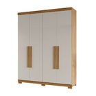 Guarda-roupa Fiorella Solteiro Camarú Pérola 4 Portas E 3 Gav