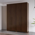 Guarda-roupa Fiorella Solteiro Jacarandá Madeirado 4 Portas E