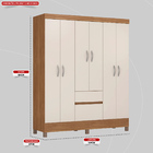 Guarda Roupa Flash Ll Casal 6 Portas Demobile