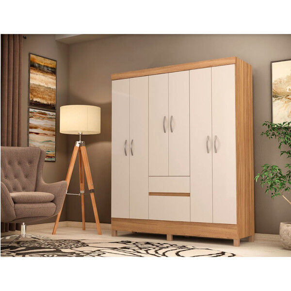 Guarda Roupa Flash Ll Casal 6 Portas Demobile