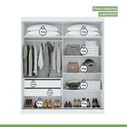 Guarda Roupa Flex 2 Portas 2 Gavetas 208x176,6cm Lani Móveis