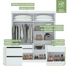 Guarda Roupa Flex 2 Portas 2 Gavetas 208x176,6cm Lani Móveis