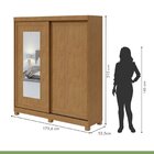 Guarda Roupa Flex 2 Portas Com Espelho 2 Gavetas Lani Móveis
