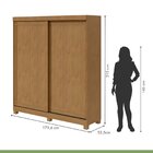 Guarda Roupa Flex 2 Portas De Correr 2 Gavetas 215x179,6cm La
