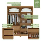 Guarda Roupa Flex 2 Portas De Correr 2 Gavetas 215x179,6cm La