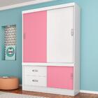Guarda Roupa Flex 3 Portas 2 Gavetas Estilo Ii D02 Branco/ros