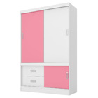 Guarda Roupa Flex 3 Portas 2 Gavetas Estilo Ii D02 Branco/ros