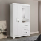 Guarda Roupa Flex Color Com Espelho 2 Portas 3 Gavetas Nt5170