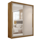 Guarda Roupa Flex Com Espelho Hungria Nature Fendi