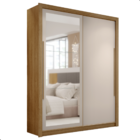 Guarda Roupa Flex Com Espelho Hungria Nature Fendi