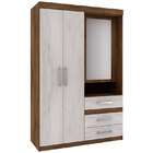 Guarda-roupa Flórida 3 Portas E 3 Gavetas – Rodial - Cacau /