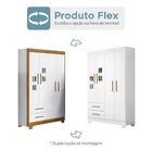 Guarda Roupa Fly 4 Portas 2 Gavetas Tigus Baby Branco/ipê