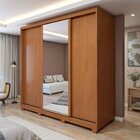 Guarda Roupa Forma 3 Portas 4 Gavetas 100% Mdf 1 Porta Glass