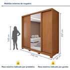 Guarda Roupa Forma 3 Portas 4 Gavetas 100% Mdf 1 Porta Glass