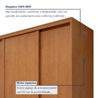 Guarda Roupa Forma 3 Portas 4 Gavetas 100% Mdf Com Pés