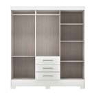 Guarda Roupa Fortaleza 6 Portas 3 Gavetas Branco - Rodial