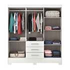 Guarda Roupa Fortaleza 6 Portas 3 Gavetas Branco - Rodial