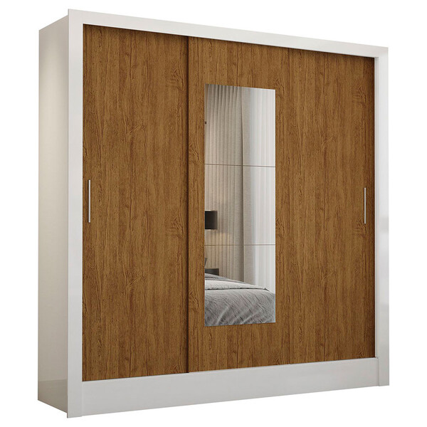 Guarda-roupa Fortaleza Sem Gavetas Com Espelho Carioca Móveis