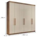 Guarda Roupa França 6 Portas 4 Gavetas  Conquista Móveis