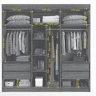 Guarda Roupa França 6 Portas Amêndoa Off White