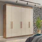 Guarda Roupa França 6 Portas Amêndoa Off White