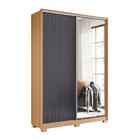 Guarda Roupa Frizatto Com Espelho 2 Portas Freijó/off White/t