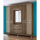 Guarda-roupa Fusion Casal - Móveis Albatroz - Nogal / Capucci