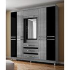 Guarda-roupa Fusion Casal - Móveis Albatroz - Platina / Preto