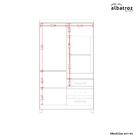 Guarda Roupa Fusion Solteiro 6 Portas Cinamomo/off White  - A