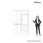 Guarda Roupa Fusion Solteiro 6 Portas Cinamomo/off White  - A