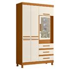 Guarda Roupa Fusion Solteiro 6 Portas Cinamomo/off White  - A