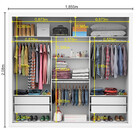 Guarda Roupa Galaxy 3 Portas De Correr Com Espelho Galaxy