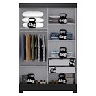 Guarda-roupa Gana 2 Portas Com Espelho E Pés