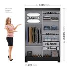 Guarda-roupa Gana 2 Portas Com Espelho E Pés
