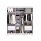 Guarda-roupa Garibaldi 3 Portas 4 Gavetas 100% Mdf Branco/cam