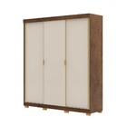 Guarda-roupa Garibaldi 3 Portas 4 Gavetas 100% Mdf Imbuia/fen
