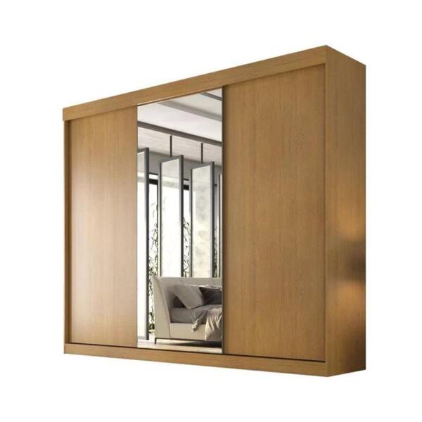 Guarda Roupa Garibaldi 3 Portas De Correr Com Espelho Móveis