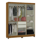 Guarda Roupa Gênova 6 Portas Freijó Areia Luciane 205x166,8x46,5cm