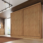 Guarda-roupa Geom Plus 2 Portas De Correr Com 6 Gavetas Novo