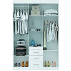 Guarda Roupa Gold 5 Portas 3 Gavetas Com Espelho Reflex Santo