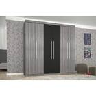 Guarda-roupa Gramado 6 Portas - Poliman - Gris Amadeirado / P